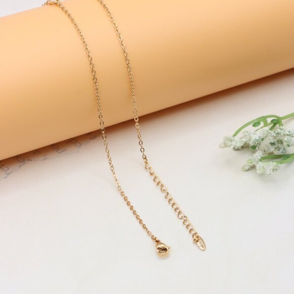 Elegant Rose Gold Pendant Necklace with Dual Ring Design, XPNL0349 - Picture 11 of 13